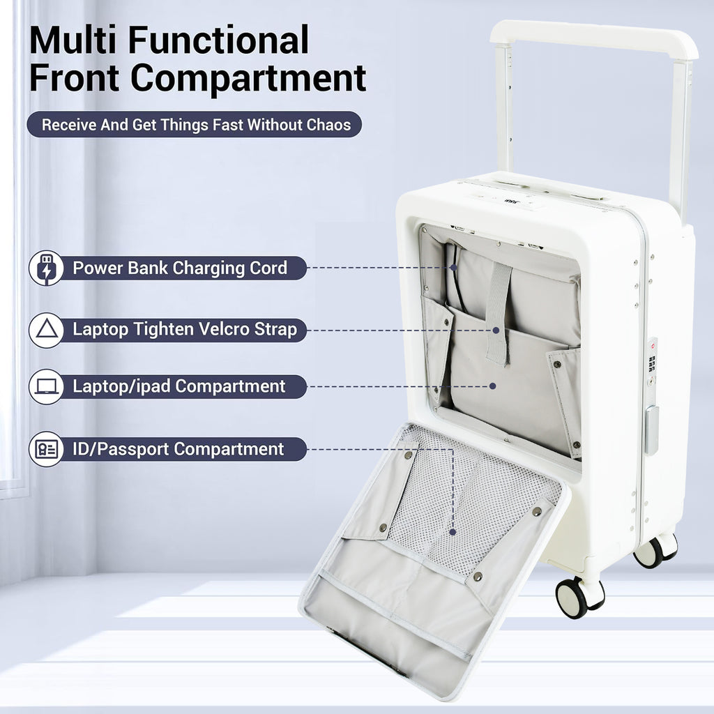 EB White 20 Inch Aluminum Frame With Front open Compartment