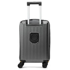 EverBest 22 Inch Grey Suitcase Trolley Bag with Laptop Compartment | Hard Shell Cabin Luggage with Spinner Wheels & USB Port
