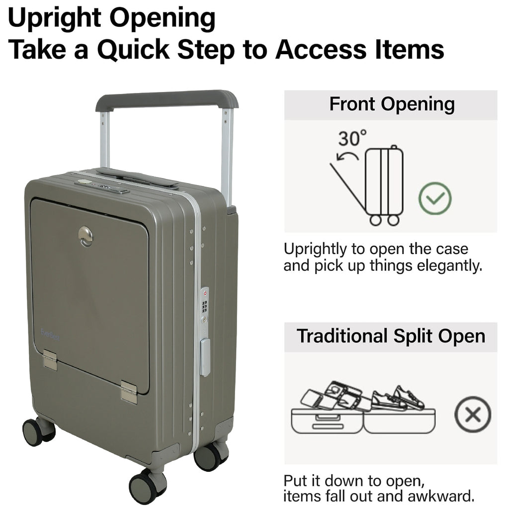 EB Sliver 22 Inch Aluminum Frame With Front open Compartment