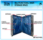 Vintage 22 Inch Grey Aluminum Suitcase – Hard Shell Luggage with TSA Lock & Spinner Wheels