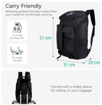 EB EVER BEST-Series Of Bags Travel Laptop Backpack, Business Backpacks with USB Charging Port, Water Resistant Bag for Men & Women, Black, M, Mordern