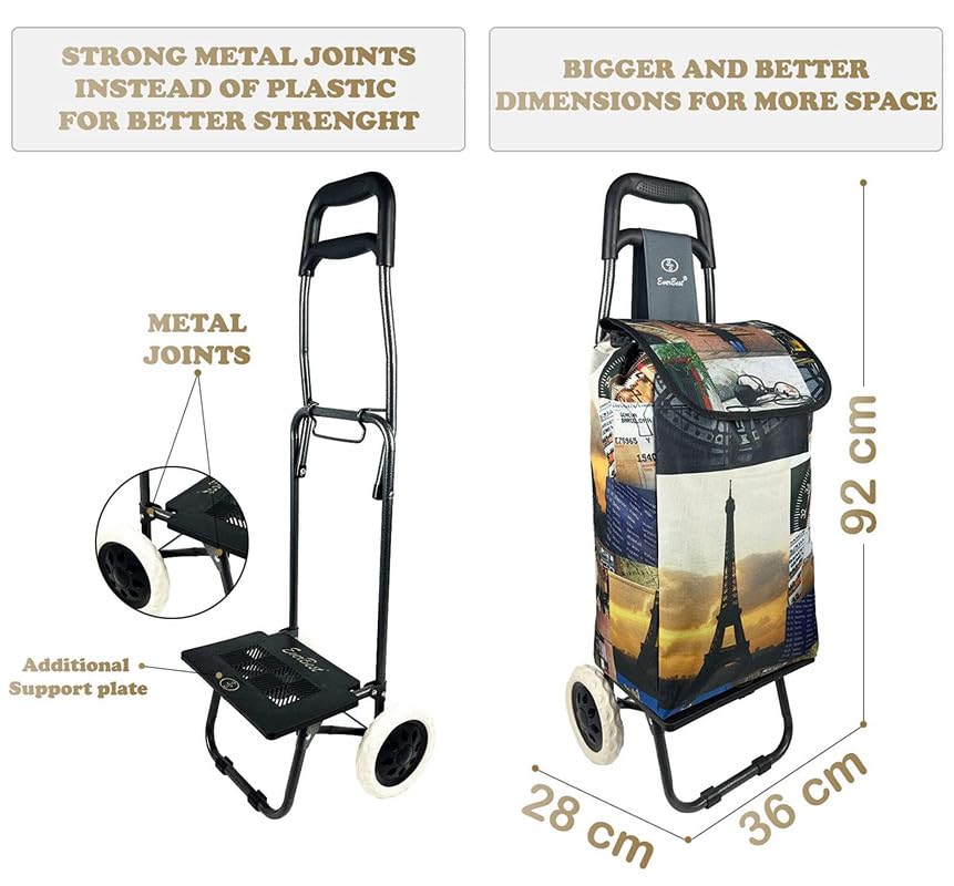 EverBest Foldable Shopping Trolley Bag (Dream World)
