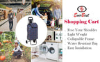 EB EVER BEST-Series Of Bags Foldable Shopping Trolley Bag | 2 Year Warranty | Blue Chess