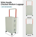 EverBest 22 Inch Polycarbonate Hard Case Zipperless Aluminium Frame White Suitcase