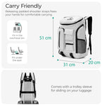 EB EVER BEST-Series Of Bags Travel Laptop Backpack, Business Backpacks with USB Charging Port, Water Resistant Bag for Men & Women, Silver, M, Mordern