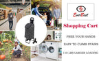 EB Ever Best-Series of Bags Stair Climbing Collapsible Shopping Bag with Wheels, Grocery, Fruits, Vegetables Basket, Laundry Cart, 38 litres