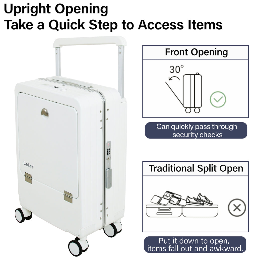 EB White 20 Inch Aluminum Frame With Front open Compartment