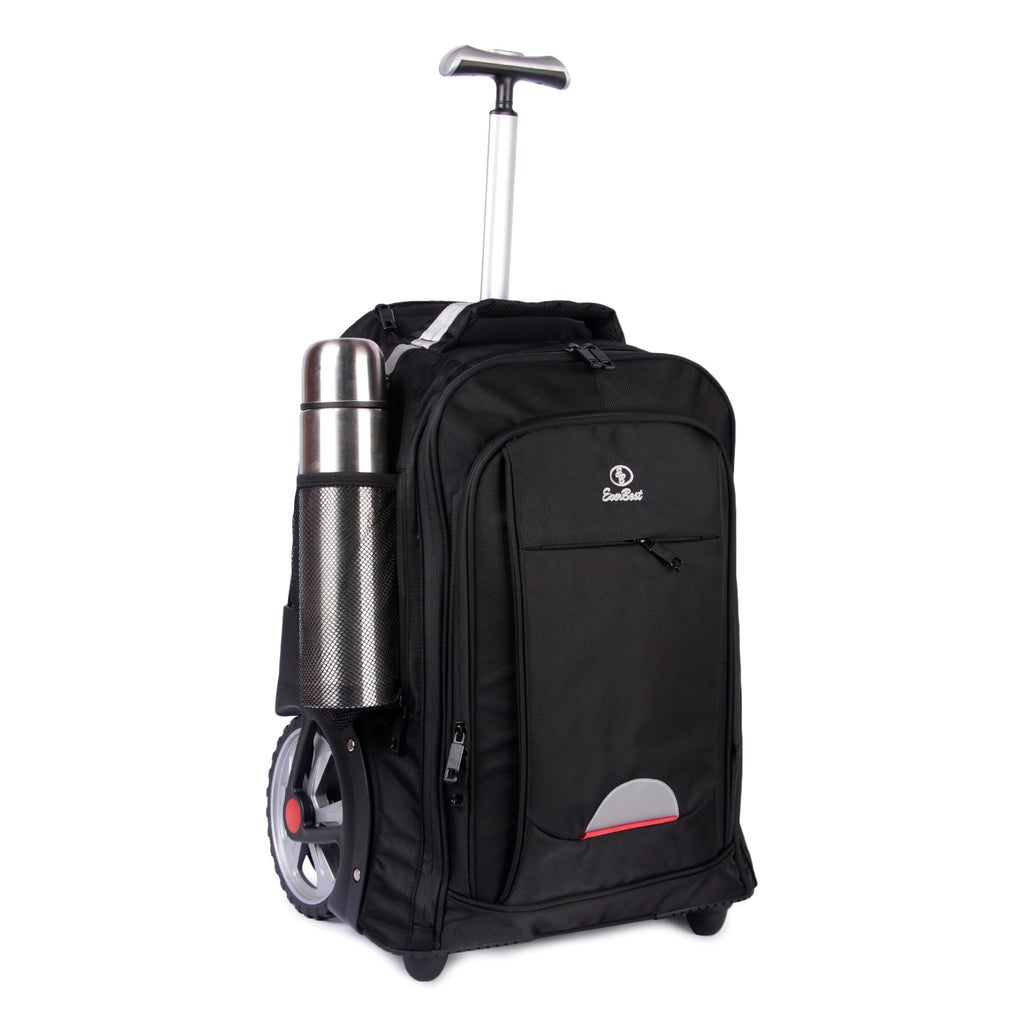 EB EVER BEST-Series Of Bags Laptop Trolley 2 Big Wheel Backpack Luggage Suitcase Compact Business Bag Student Laptop Bag for Men & Women-Black, Black, M, Casual