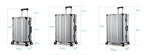 EB EVER BEST-Series Of Bags EverBest® Polycarbonate Hard Case Aluminum Frame Suitcase, 4 Quite 360° Double Wheels Trolley Bag with TSA Lock, Silver, Set of 3 (22/26/30 inch), Travel Accessories