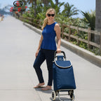 Everbest Shopping Trolley Bag with 2 Wheels | Foldabe and Collapsible | Grocery Bag for Fruits and Vegetables | Removable Luggaage Bag with 38 litres Capacity