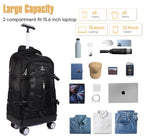 EB EVER BEST-Series Of Bags Four Wheel Laptop Trolley Backpack (Grey- Size 48 cm), Black, M, Casual