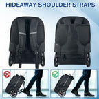 EB EVER BEST-Series Of Bags Laptop Trolley 2 Big Wheel Backpack Luggage Suitcase Compact Business Bag Student Laptop Bag for Men & Women-Black, Black, M, Casual