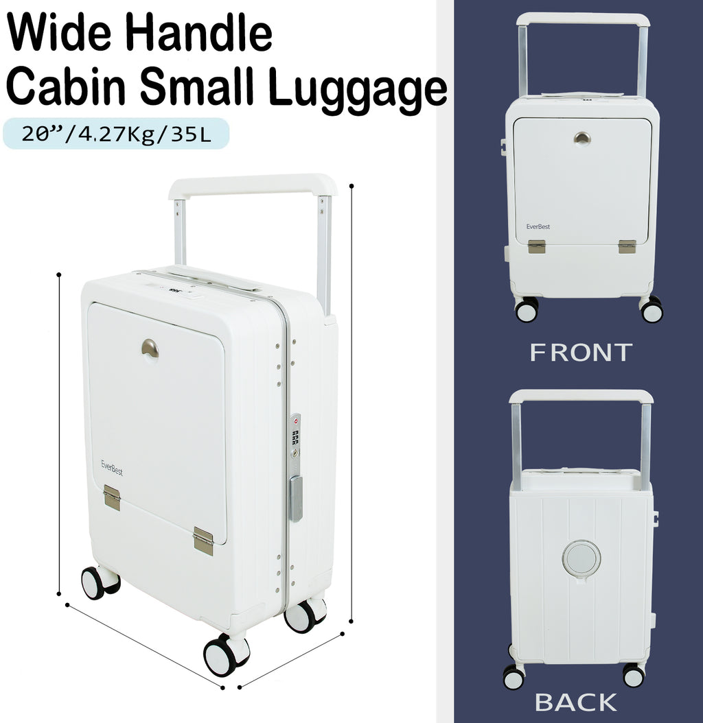 EB White 20 Inch Aluminum Frame With Front open Compartment