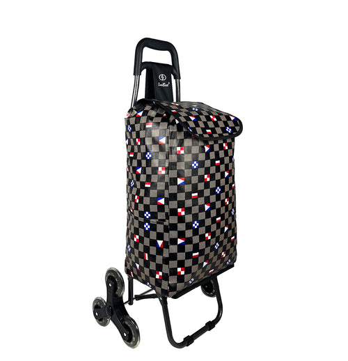 EB Ever Best-Series of Bags Stair Climbing Collapsible Shopping Bag with Wheels, Grocery, Fruits, Vegetables Basket, Laundry Cart, 38 litres