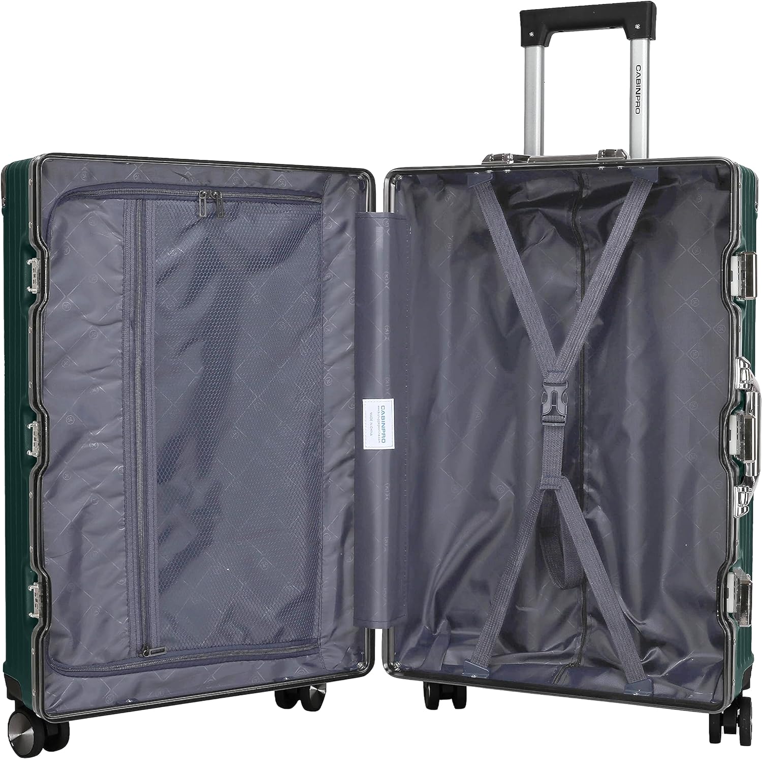 Vintage 22 Inch Pink Aluminum Suitcase – Hard Shell Luggage with TSA Lock & Spinner Wheels