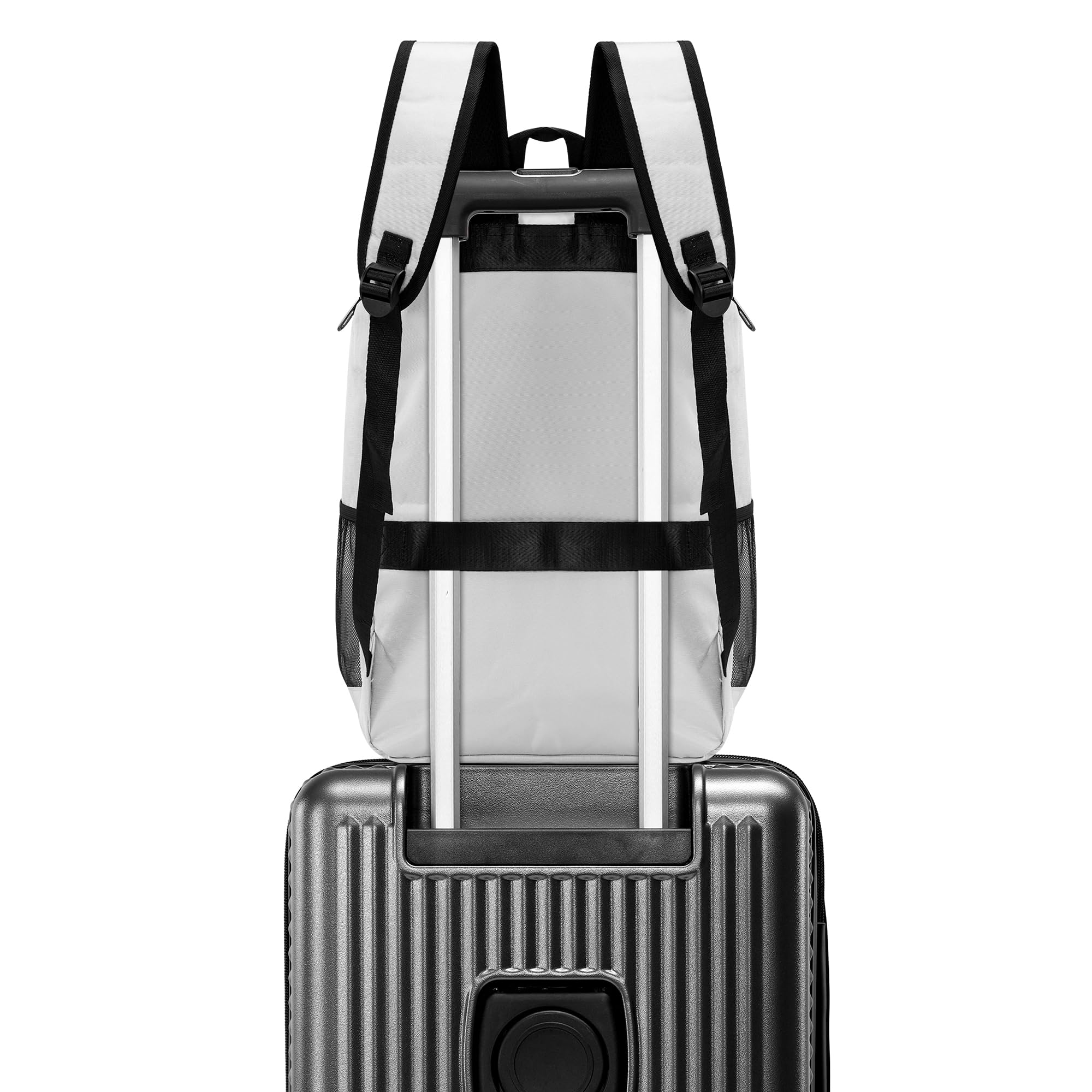 EB EVER BEST-Series Of Bags Travel Laptop Backpack, Business Backpacks with USB Charging Port, Water Resistant Bag for Men & Women, Silver, M, Mordern