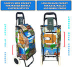 EverBest Foldable Shopping Trolley Bag (Colorful Teddys)