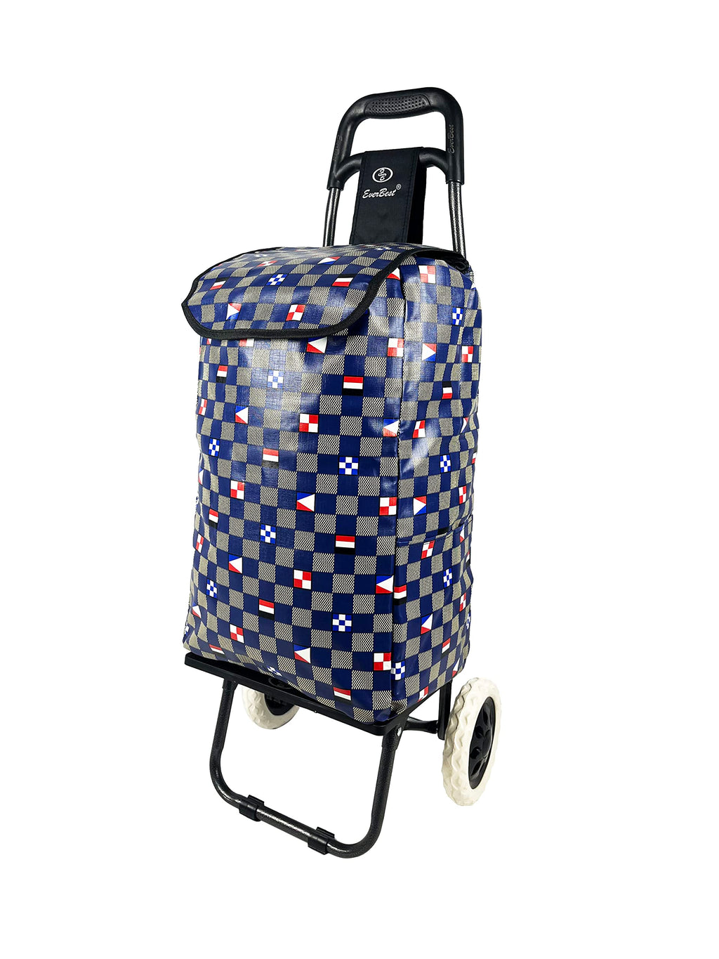 EB EVER BEST-Series Of Bags Foldable Shopping Trolley Bag | 2 Year Warranty | Blue Chess
