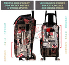 Eb Ever Best-Series Of Bags Foldable Shopping Trolley Bag with Wheels, Grocery, Fruits & Vegetables Cartbasket, 38 litres Capacity, Standard, Flag Print