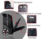 EB EVER BEST-Series Of Bags Laptop Trolley 2 Big Wheel Backpack Luggage Suitcase Compact Business Bag Student Laptop Bag for Men & Women-Black, Black, M, Casual