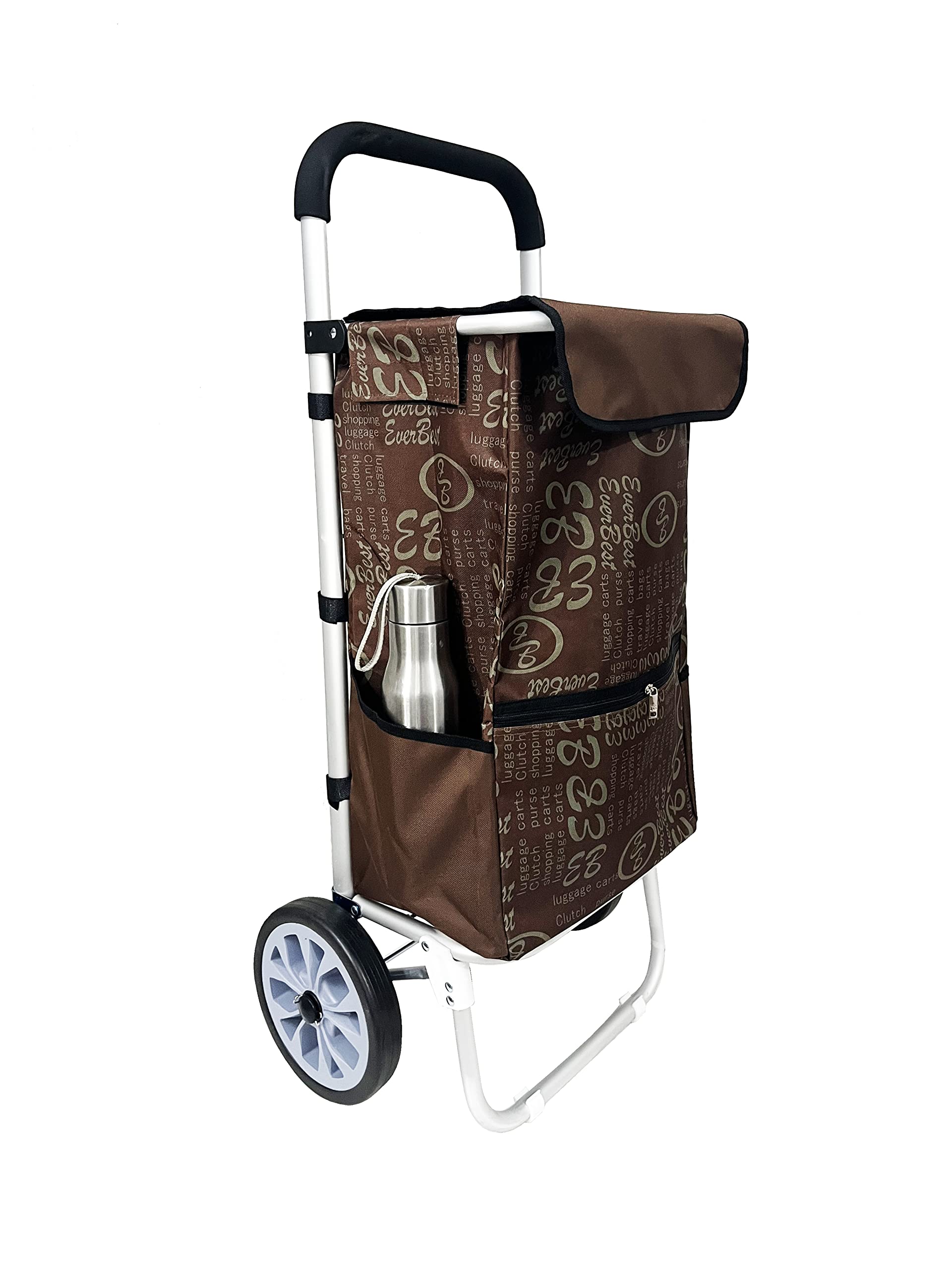EverBest Jumbo Shopping Trolley Bag (Brown)