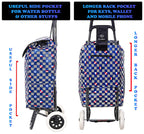 EB EVER BEST-Series Of Bags Foldable Shopping Trolley Bag | 2 Year Warranty | Blue Chess