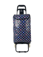 EB EVER BEST-Series Of Bags Foldable Shopping Trolley Bag | 2 Year Warranty | Blue Chess