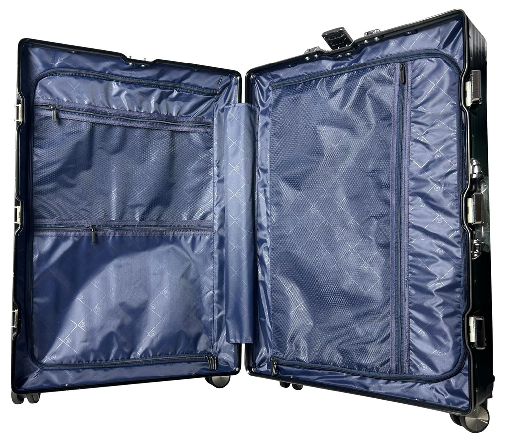 EB EVER BEST-Series Of Bags EverBest® Polycarbonate Hard Case Aluminum Frame Suitcase, 4 Quite 360° Double Wheels Trolley Bag with TSA Lock, Silver, Set of 3 (22/26/30 inch), Travel Accessories
