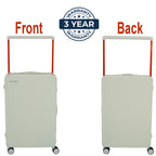EverBest 22 Inch Polycarbonate Hard Case Zipperless Aluminium Frame White Suitcase