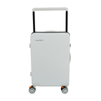 EverBest 22 & 26  Inch Set Of 2  Wide Handle Zipper White Suitcase