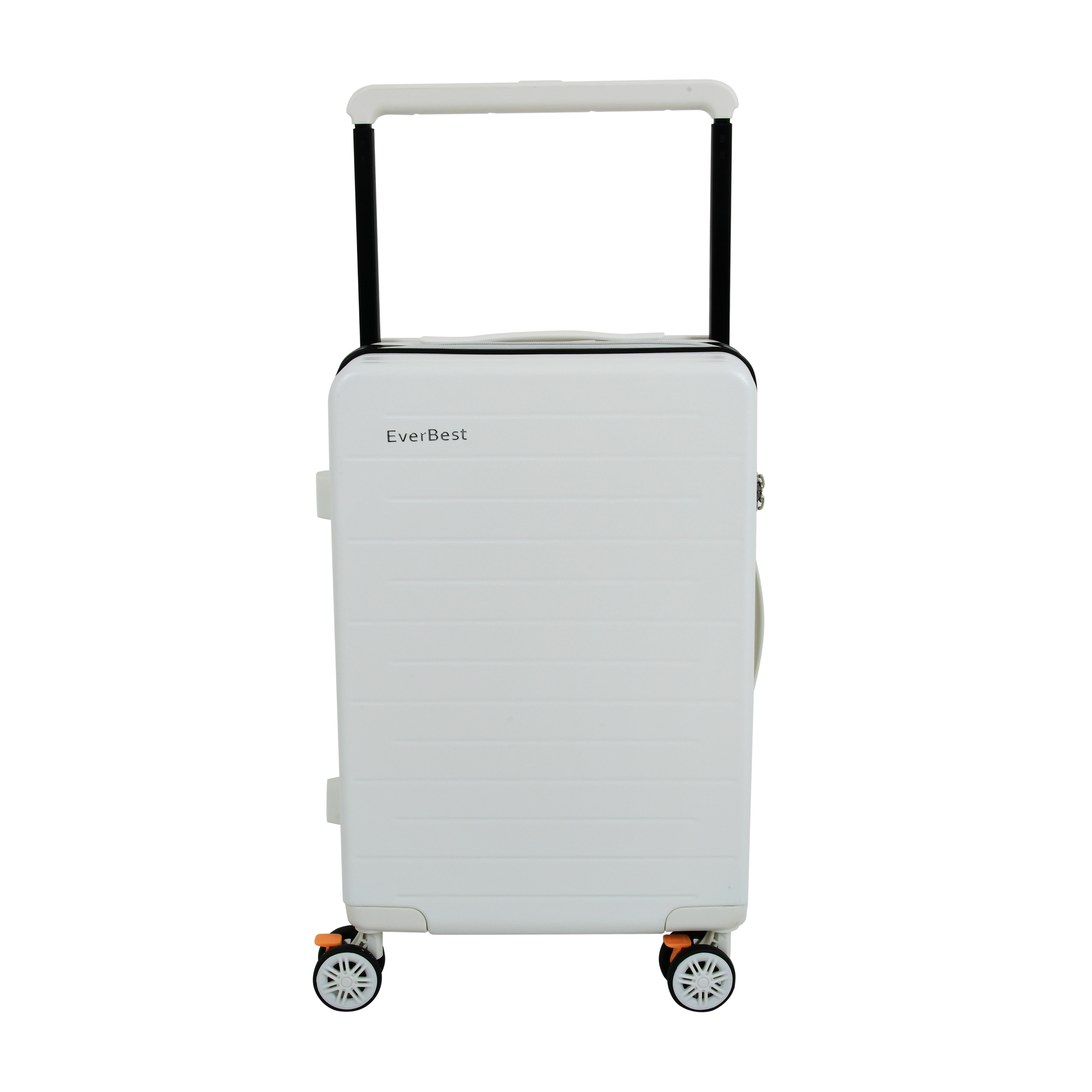 EverBest 22 & 26  Inch Set Of 2  Wide Handle Zipper White Suitcase