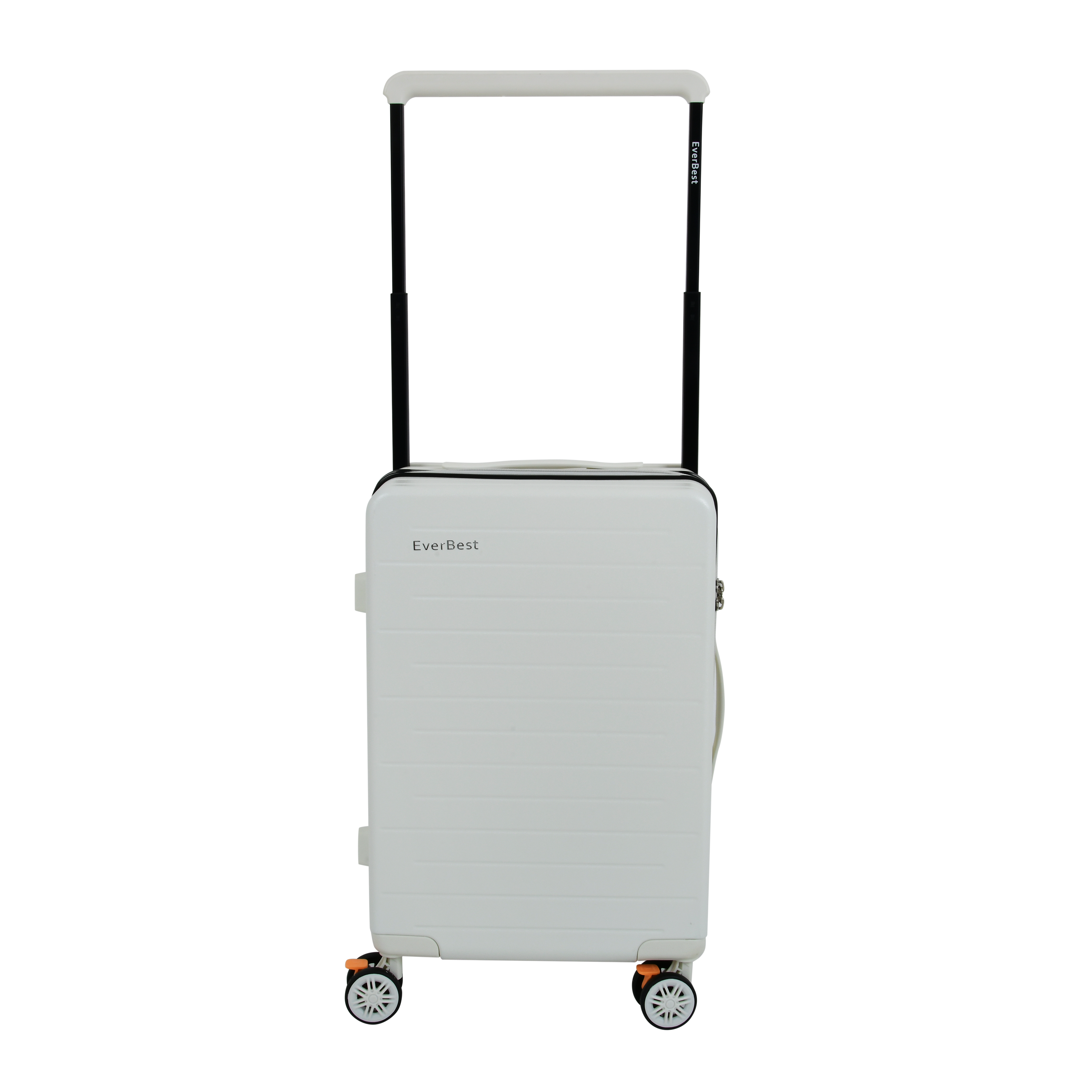 EverBest 22 & 26  Inch Set Of 2  Wide Handle Zipper White Suitcase