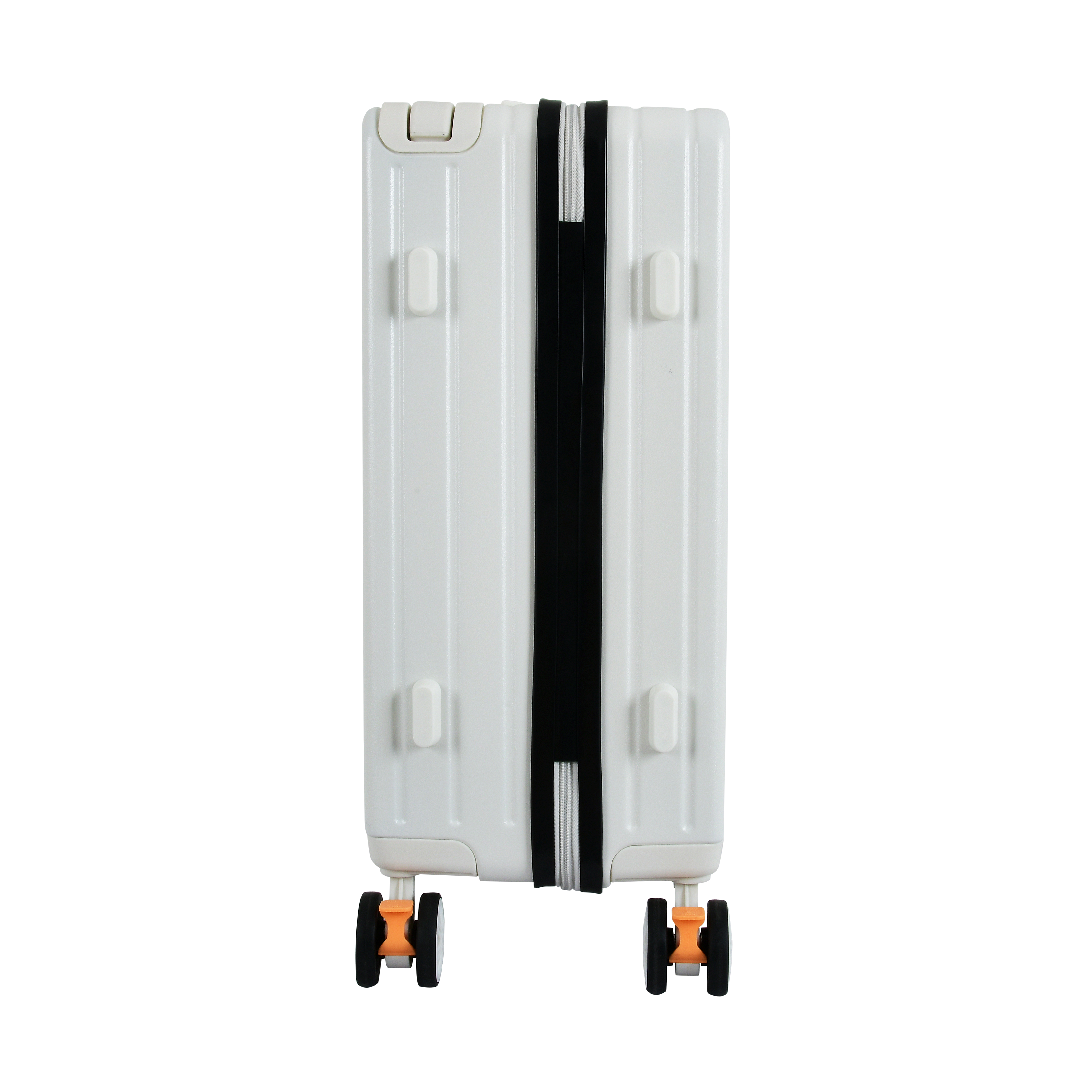 EverBest 22 & 26  Inch Set Of 2  Wide Handle Zipper White Suitcase