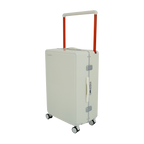 EverBest 22 Inch Polycarbonate Hard Case Zipperless Aluminium Frame White Suitcase