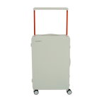 EverBest 22 Inch Polycarbonate Hard Case Zipperless Aluminium Frame White Suitcase
