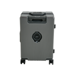 EverBest Executive 22 Inch Grey Cabin Luggage – Laptop Compartment, USB Port, TSA Lock | Aluminium Frame Polycarbonate Hardside Trolley