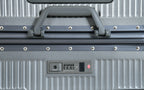EverBest Executive 22 Inch Grey Cabin Luggage – Laptop Compartment, USB Port, TSA Lock | Aluminium Frame Polycarbonate Hardside Trolley