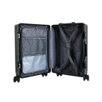 EverBest Executive 22 Inch Black Cabin Luggage – Laptop Compartment, USB Port, TSA Lock | Aluminium Frame Polycarbonate Hardside Trolley