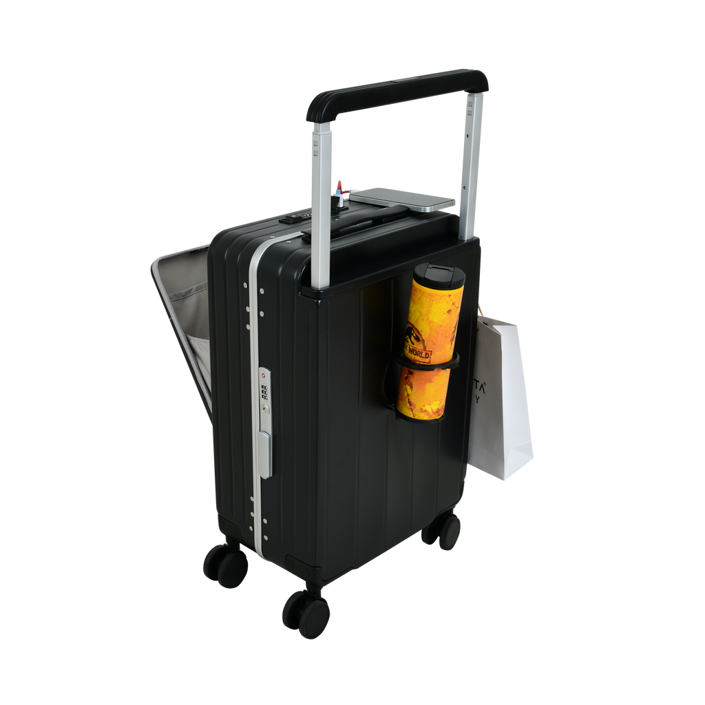 EB Black 22 Inch Aluminum Frame With Front open Compartment