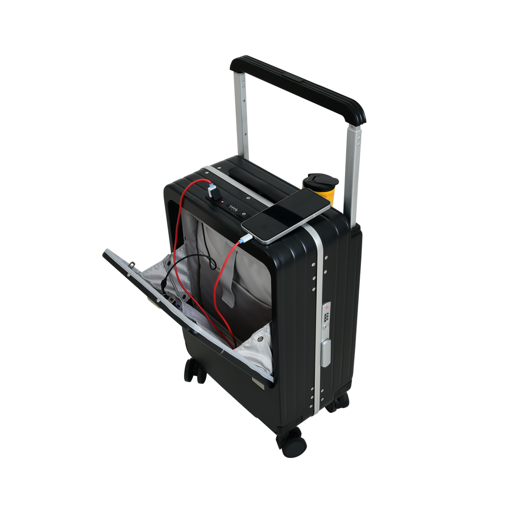 EB Black 22 Inch Aluminum Frame With Front open Compartment