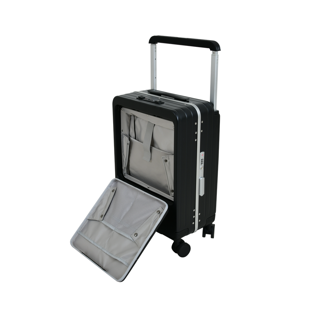 EB Black 22 Inch Aluminum Frame With Front open Compartment