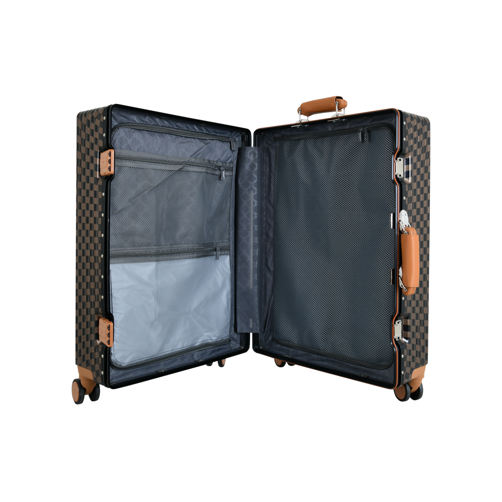 EverBest 22 Inch Zipperless Aluminium Frame Suitcase, 360° Swivel Double Wheel Travel Trolley Bag with TSA Lock Executive Business Luggage