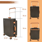 EverBest 22 Inch Zipperless Aluminium Frame Suitcase, 360° Swivel Double Wheel Travel Trolley Bag with TSA Lock Executive Business Luggage