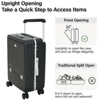 EB Black 22 Inch Aluminum Frame With Front open Compartment
