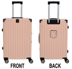 Vintage 22 And 26 Inch Pink Aluminum Set Of 2 Suitcase  – Hard Shell Luggage with TSA Lock & Spinner Wheels