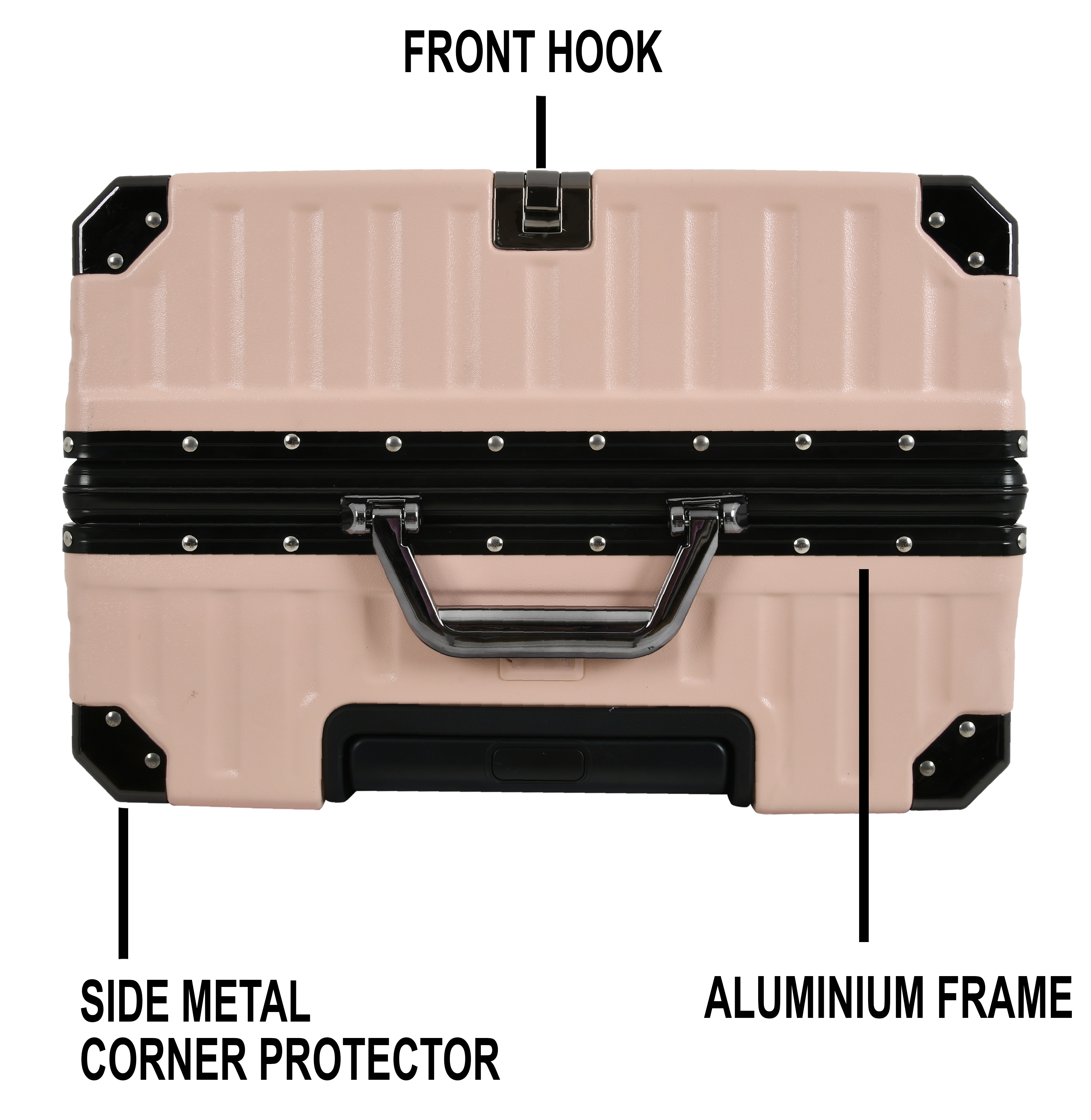 Vintage 22 And 26 Inch Pink Aluminum Set Of 2 Suitcase  – Hard Shell Luggage with TSA Lock & Spinner Wheels