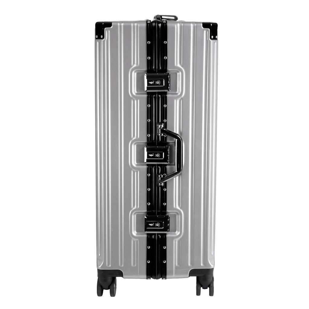 Vintage 22 Inch Sliver Aluminum Suitcase – Hard Shell Luggage with TSA Lock & Spinner Wheels