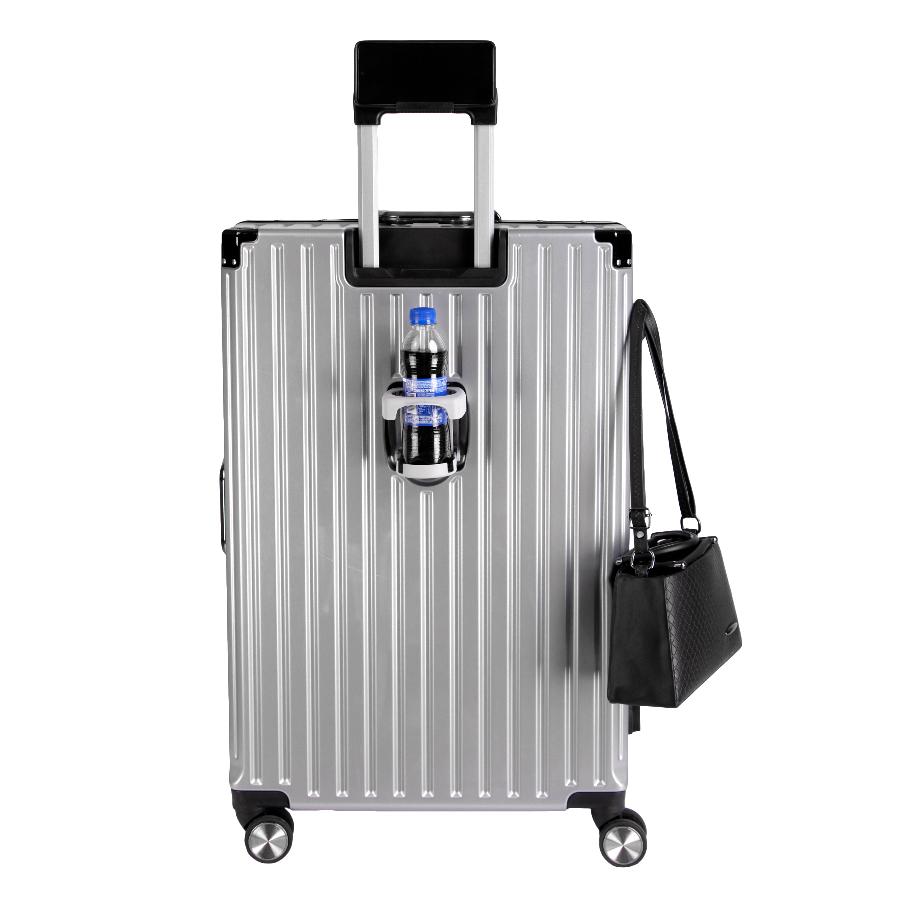 Vintage 30 Inch Sliver Aluminum Suitcase – Hard Shell Luggage with TSA Lock & Spinner Wheels
