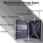EverBest 22 Inch Polycarbonate Hard Case Zipperless Aluminium Frame White Suitcase