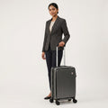 EverBest 30 Inch Grey Suitcase Trolley Bag with Laptop Compartment | Hard Shell Cabin Luggage with Spinner Wheels & USB Port